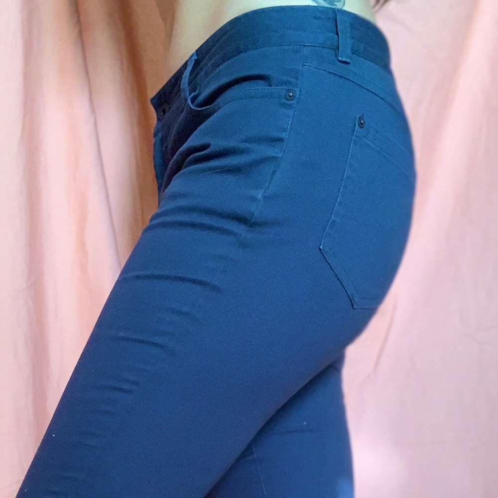 Slim Navy Full Length Trouser